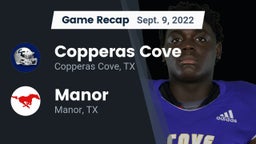Recap: Copperas Cove  vs. Manor  2022