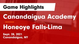 Canandaigua Academy  vs Honeoye Falls-Lima  Game Highlights - Sept. 28, 2021