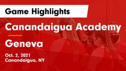 Canandaigua Academy  vs Geneva  Game Highlights - Oct. 2, 2021