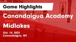 Canandaigua Academy  vs Midlakes  Game Highlights - Oct. 14, 2022
