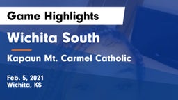 Wichita South  vs Kapaun Mt. Carmel Catholic  Game Highlights - Feb. 5, 2021