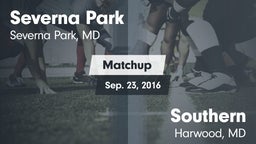 Matchup: Severna Park High vs. Southern  2016