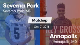 Matchup: Severna Park High vs. Annapolis  2016