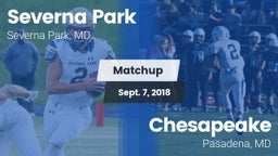 Matchup: Severna Park High vs. Chesapeake  2018