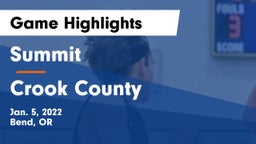 Summit  vs Crook County  Game Highlights - Jan. 5, 2022