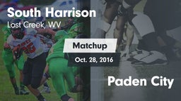 Matchup: South Harrison High  vs. Paden City  2016