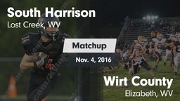 Matchup: South Harrison High  vs. Wirt County  2016