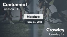 Matchup: Centennial High vs. Crowley  2016