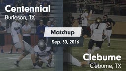 Matchup: Centennial High vs. Cleburne  2016