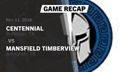 Recap: Centennial  vs. Mansfield Timberview  2016