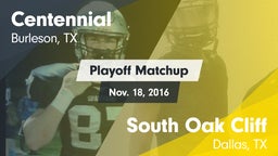 Matchup: Centennial High vs. South Oak Cliff  2016