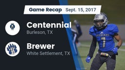 Recap: Centennial  vs. Brewer  2017