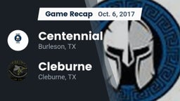 Recap: Centennial  vs. Cleburne  2017