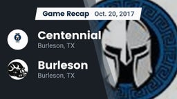 Recap: Centennial  vs. Burleson  2017
