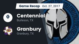 Recap: Centennial  vs. Granbury  2017