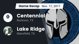 Recap: Centennial  vs. Lake Ridge  2017