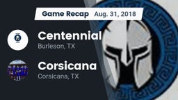 Recap: Centennial  vs. Corsicana  2018
