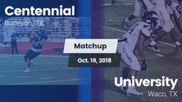 Matchup: Centennial High vs. University  2018