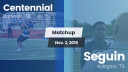 Matchup: Centennial High vs. Seguin  2018