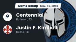 Recap: Centennial  vs. Justin F. Kimball  2018