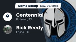 Recap: Centennial  vs. Rick Reedy  2018