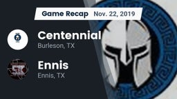 Recap: Centennial  vs. Ennis  2019
