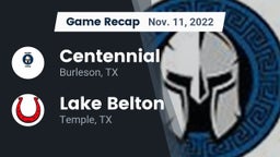 Recap: Centennial  vs. Lake Belton   2022