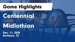 Centennial  vs Midlothian  Game Highlights - Dec. 11, 2020