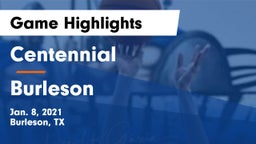 Centennial  vs Burleson  Game Highlights - Jan. 8, 2021