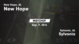 Matchup: New Hope  vs. Sylvania  2016