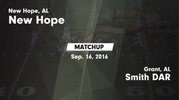 Matchup: New Hope  vs. Smith DAR  2016