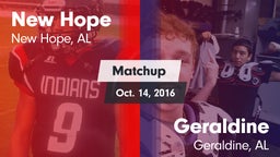 Matchup: New Hope  vs. Geraldine  2016