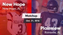 Matchup: New Hope  vs. Plainview  2016