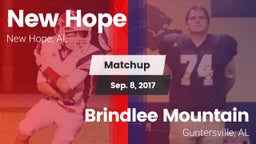 Matchup: New Hope  vs. Brindlee Mountain  2017