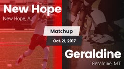 Matchup: New Hope  vs. Geraldine  2017