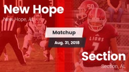 Matchup: New Hope  vs. Section  2018