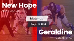 Matchup: New Hope  vs. Geraldine  2018
