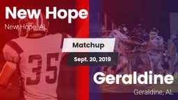 Matchup: New Hope  vs. Geraldine  2019