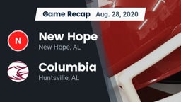 Recap: New Hope  vs. Columbia  2020