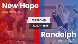 Matchup: New Hope  vs. Randolph  2020