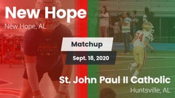 Matchup: New Hope  vs. St. John Paul II Catholic  2020