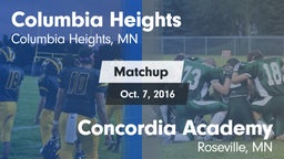 Matchup: Columbia Heights vs. Concordia Academy 2016