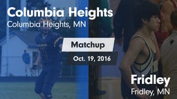 Matchup: Columbia Heights vs. Fridley  2016