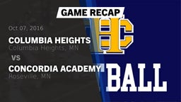 Recap: Columbia Heights  vs. Concordia Academy 2016
