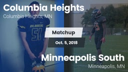 Matchup: Columbia Heights vs. Minneapolis South  2018