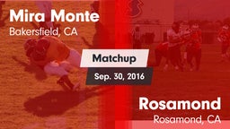 Matchup: Mira Monte High vs. Rosamond  2016