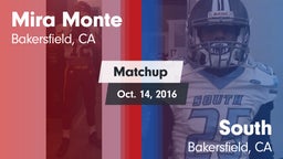 Matchup: Mira Monte High vs. South  2016