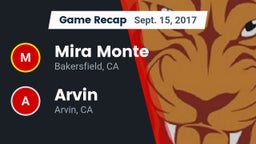 Recap: Mira Monte  vs. Arvin  2017