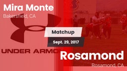 Matchup: Mira Monte High vs. Rosamond  2017