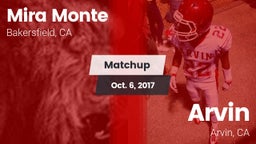 Matchup: Mira Monte High vs. Arvin  2017